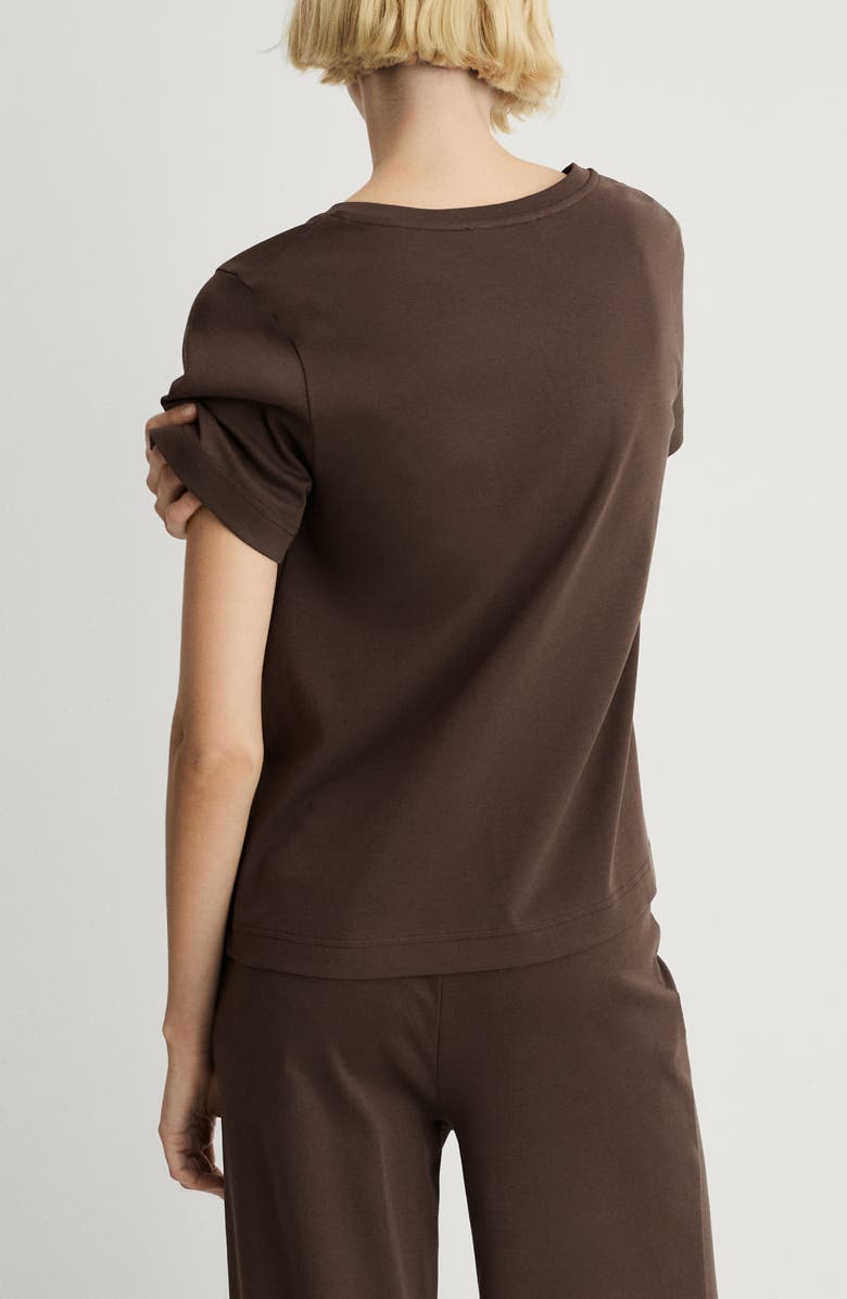 MANGO V-Neck Cotton Pajama Top, Alternate, color, 