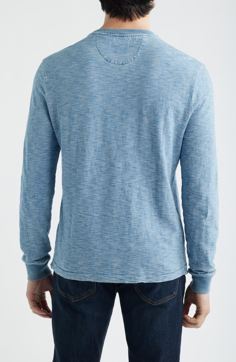 johnnie-O Spurlin Feeder Stripe Long Sleeve Pocket T-Shirt, Alternate, color, Indigo