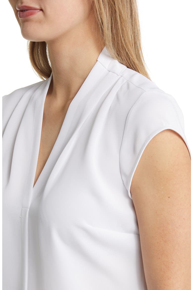 Day to Night Cap Sleeve Top, Alternate, color, PAPER WHITE