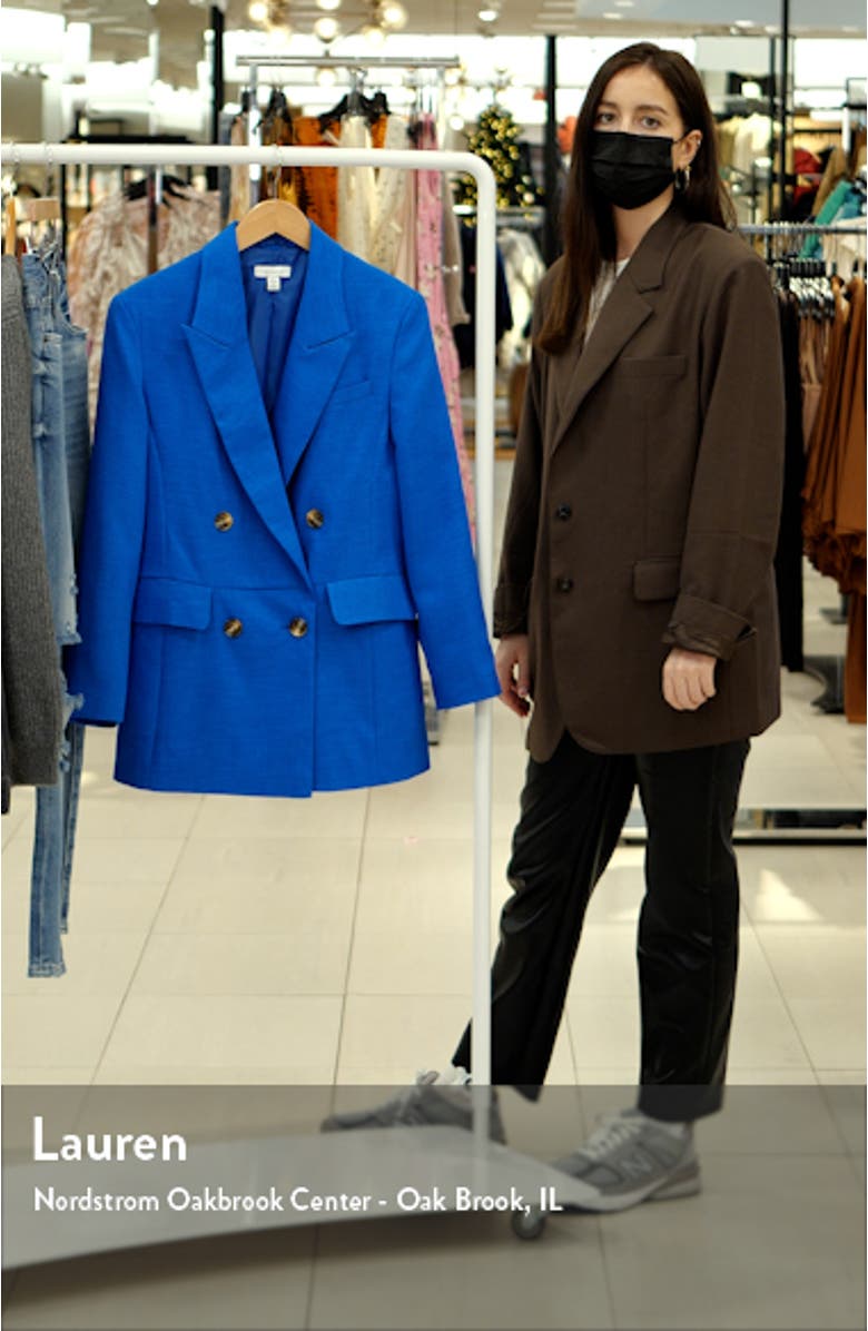 Bold Shoulder Double Breasted Blazer, sales video thumbnail