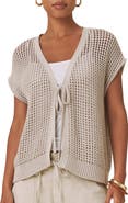 Splendid Simona Tie Front Short Sleeve Cardigan