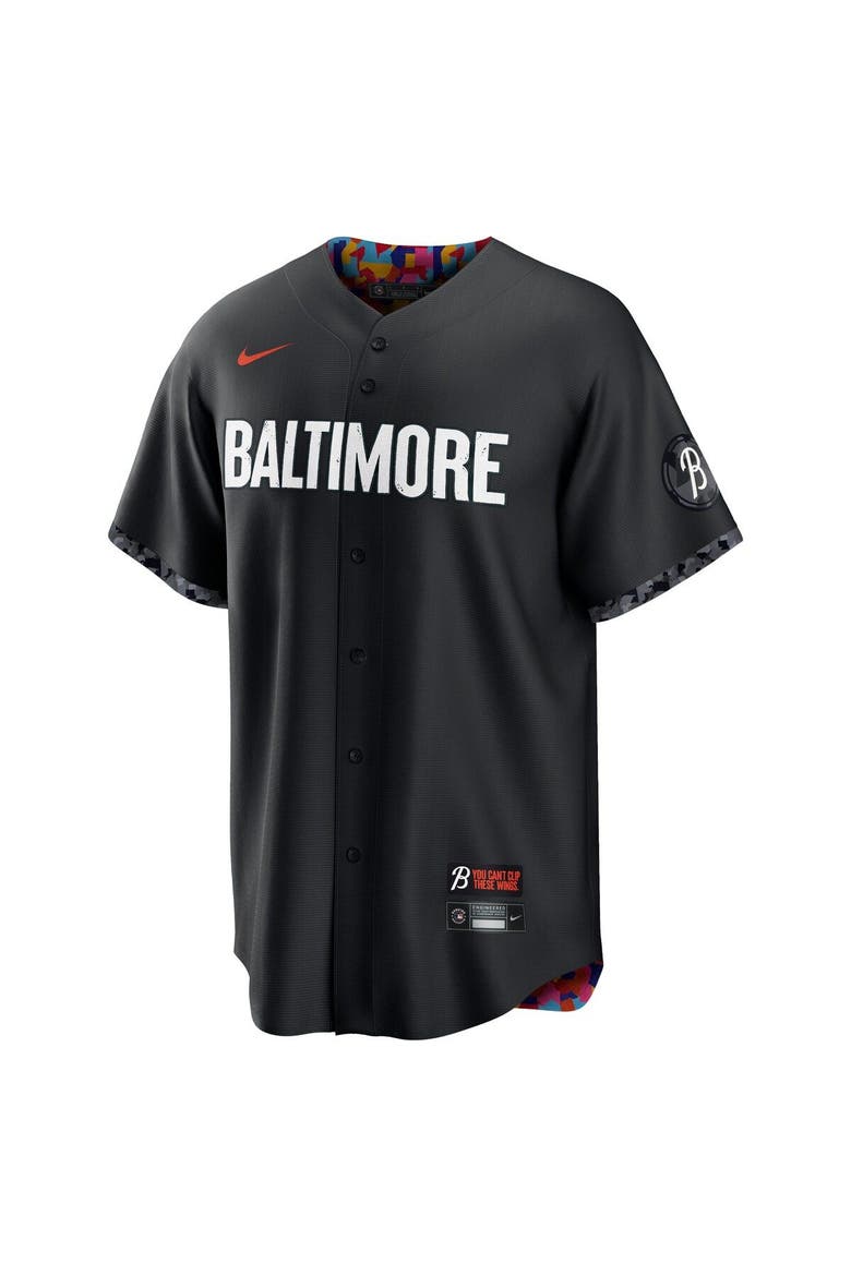 Men's Nike  Black Baltimore Orioles City Connect Replica Jersey, Alternate, color, Black