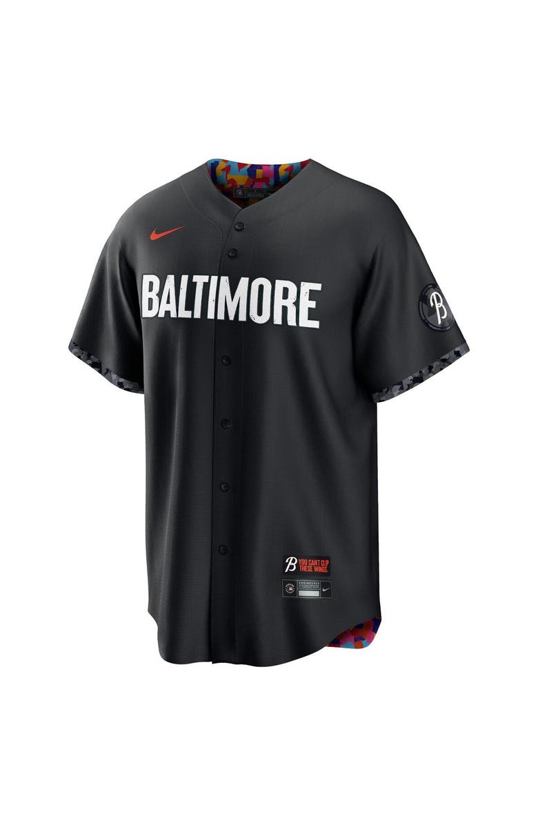Nike Men's Nike Black Baltimore Orioles City Connect Replica Jersey, Alternate, color, Black