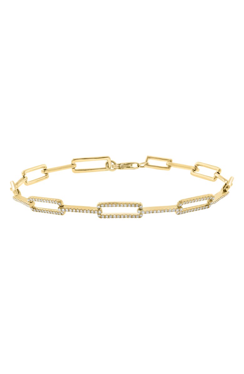 EFFY Pavé Diamond Chain Bracelet, Main, color, Gold