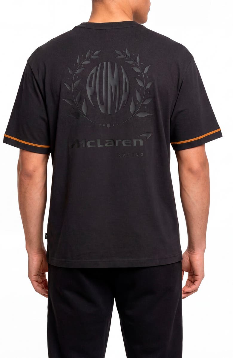 PUMA Relaxed Fit Embroidered McLaren Logo T-Shirt, Alternate, color, Titan Black