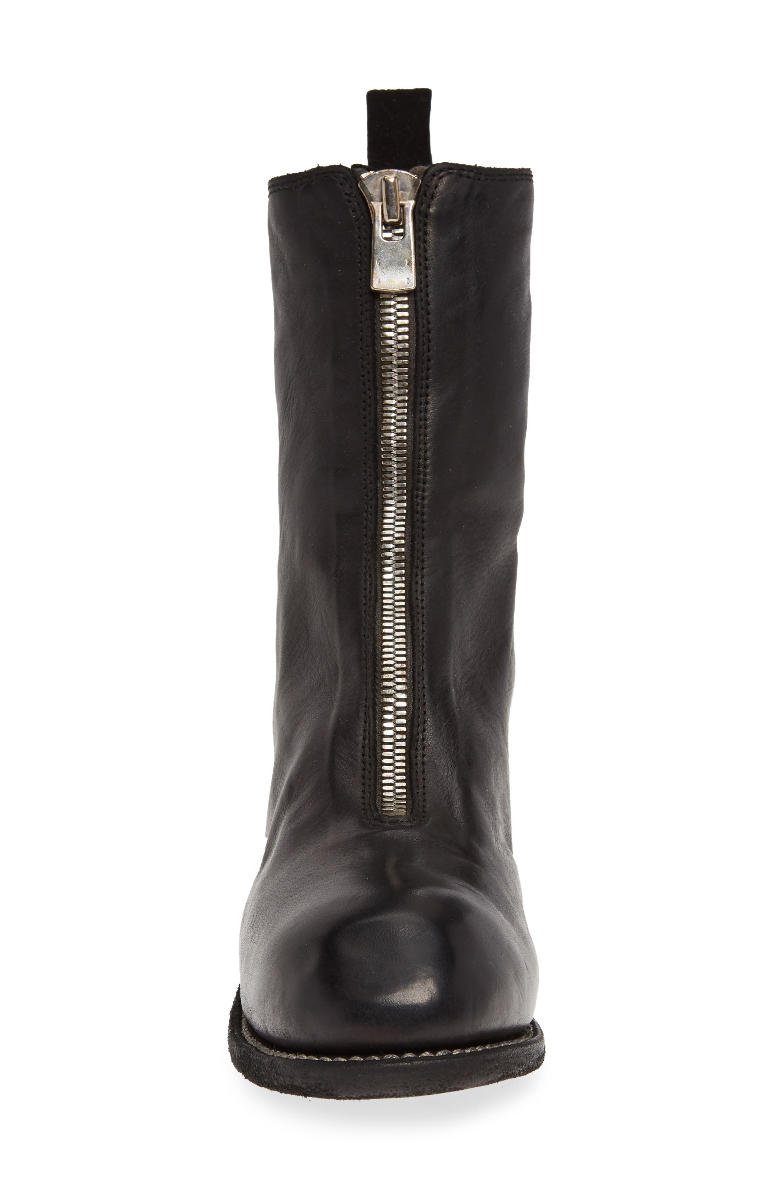 Front Zip Boot, Alternate, color, BLACK
