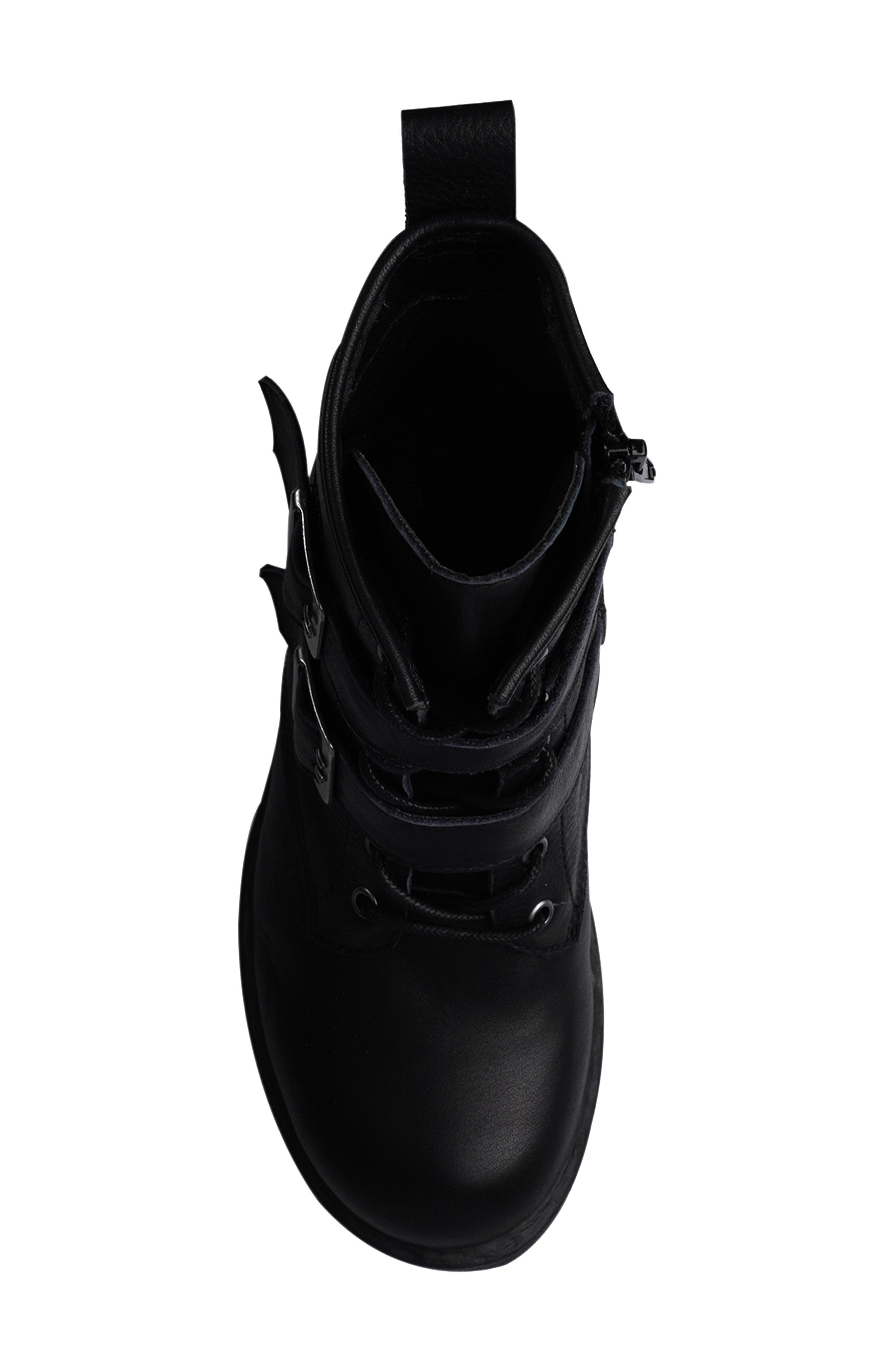 Candie
s Stanza Lug Sole Moto Bootie, Alternate, color, Black