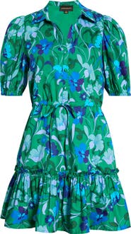 SUGARLIPS Jaidy Floral Cotton Shirtdress