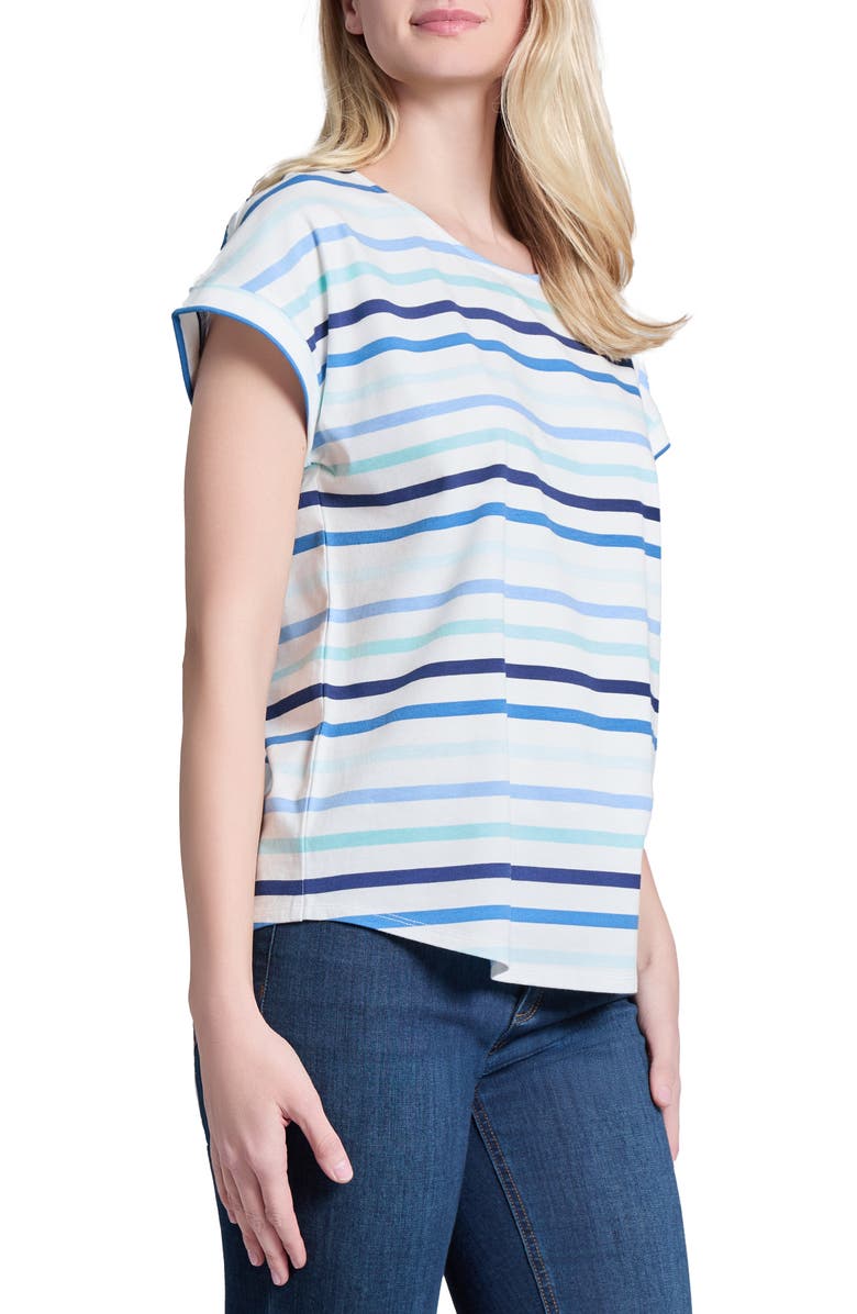 Jones New York Stripe T-Shirt, Alternate, color, 