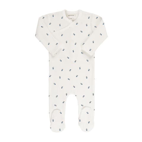 Baby Cotton Ribbed Zipper Footie
