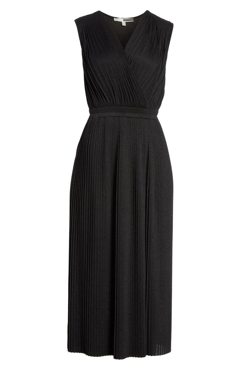 surplice fit and flare dress Dark Gray Surplice Fit and Flare Jacquard Dress – Olivia Dress main image 0