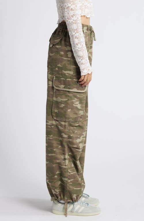 Bp. Parachute Cotton Cargo Pants In Olive Altitude Camo