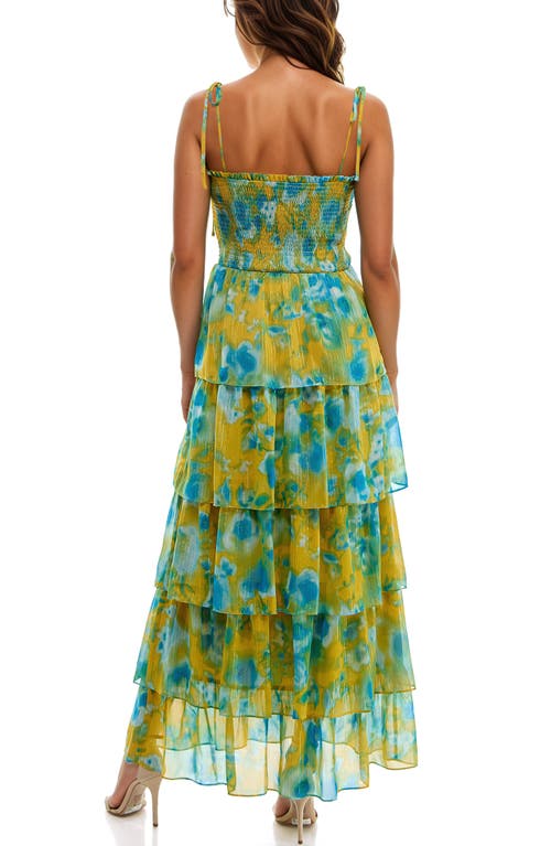 SOCIALITE SOCIALITE FLORAL TIERED MAXI SUNDRESS