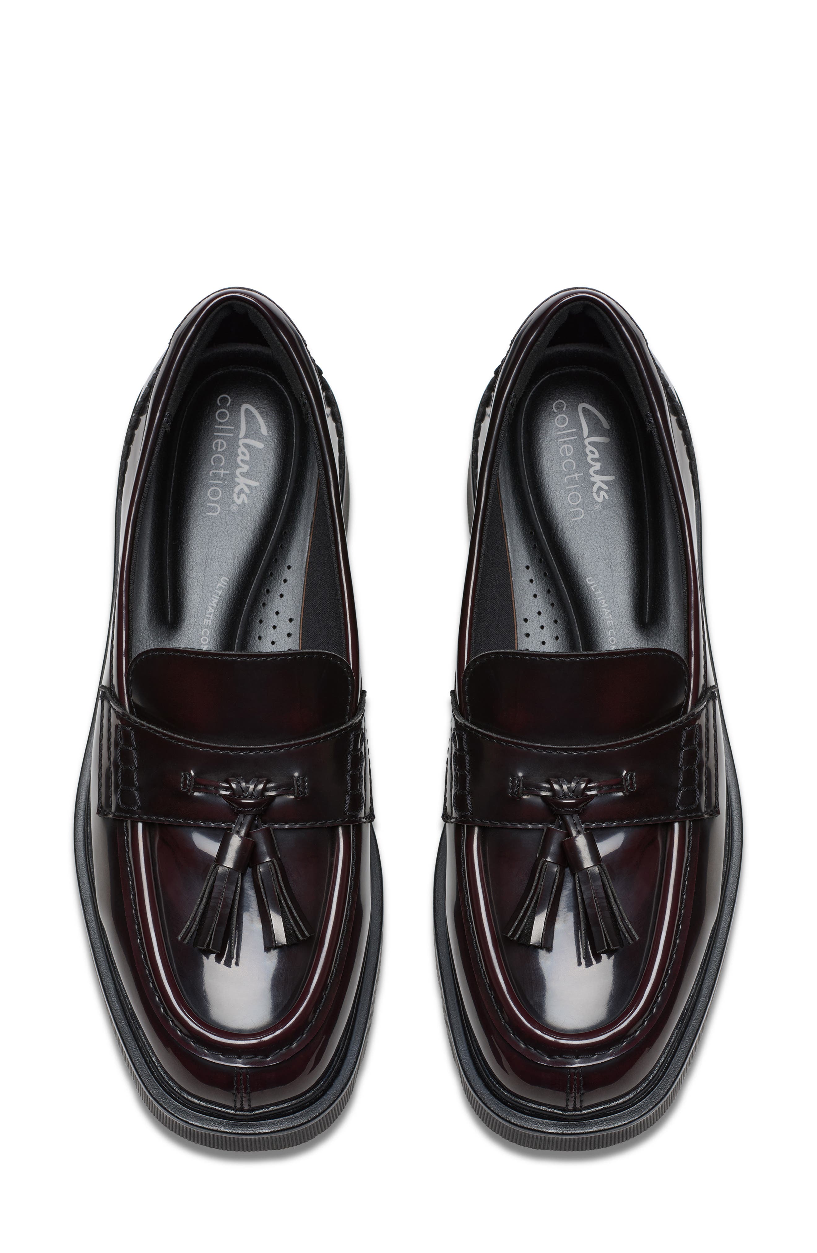 Lauryl Tassel Faux Leather Loafer, Alternate, color, WINE