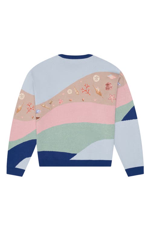 Mavrans Beach House Jacquard Crewneck Sweater In Multi