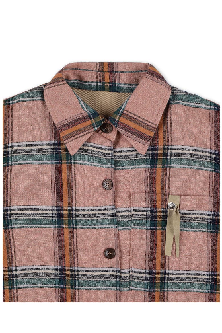 Aprilb Cotton Check Shirt, Alternate, color, PINK