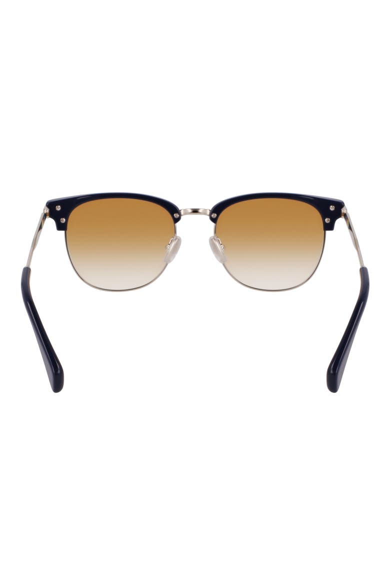 Linden 52mm Gradient Modified Rectangular Sunglasses, Alternate, color, SILVER/ BLUE