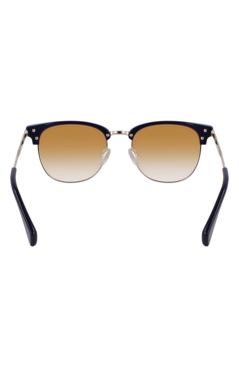 Paul Smith Linden 52mm Gradient Modified Rectangular Sunglasses, Alternate, color, Silver/ Blue