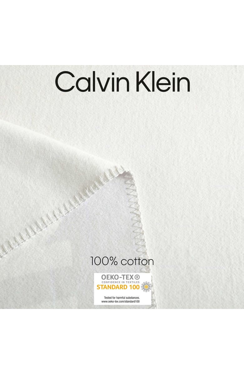 Calvin Klein Logo Double Face Throw Blanket, Alternate, color, Light Grey