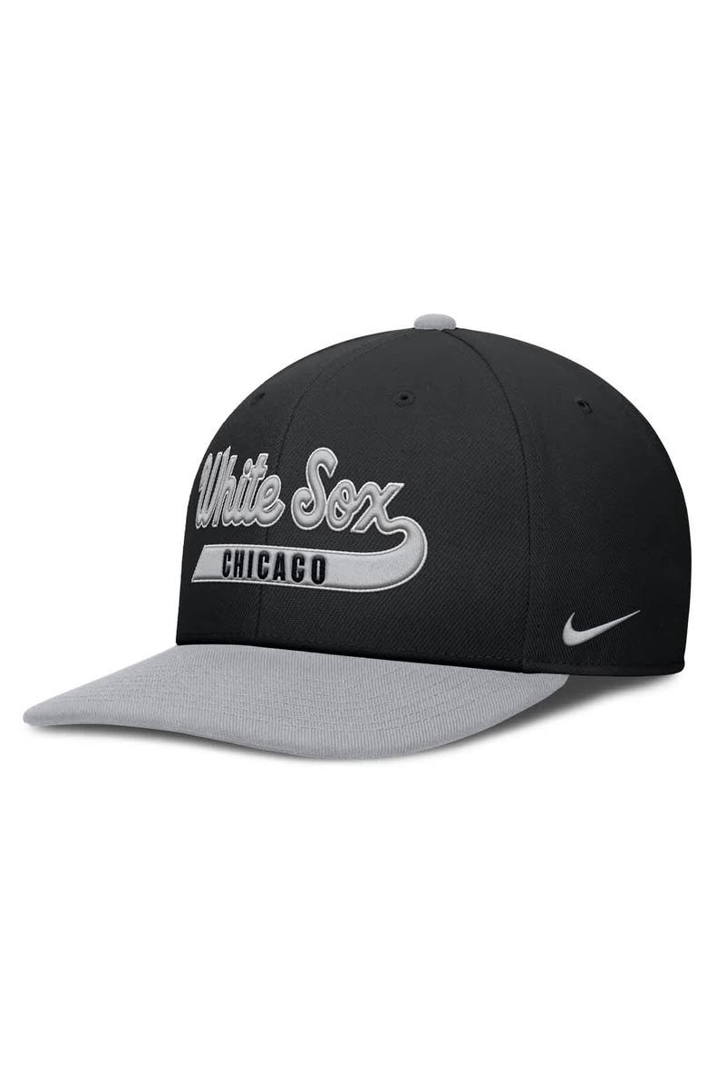 Nike Men's Nike Black/Gray Chicago White Sox Pro Performance Snapback Hat, Alternate, color, Black