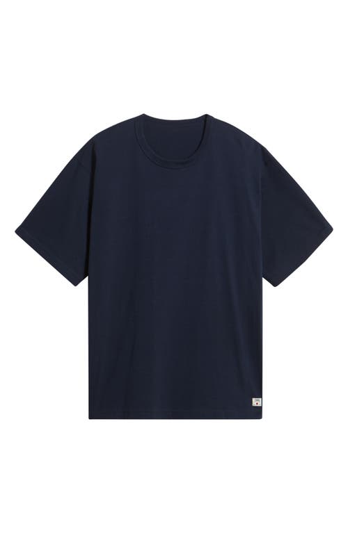 Edwin Oversize Heavyweight Cotton T-shirt In Blue