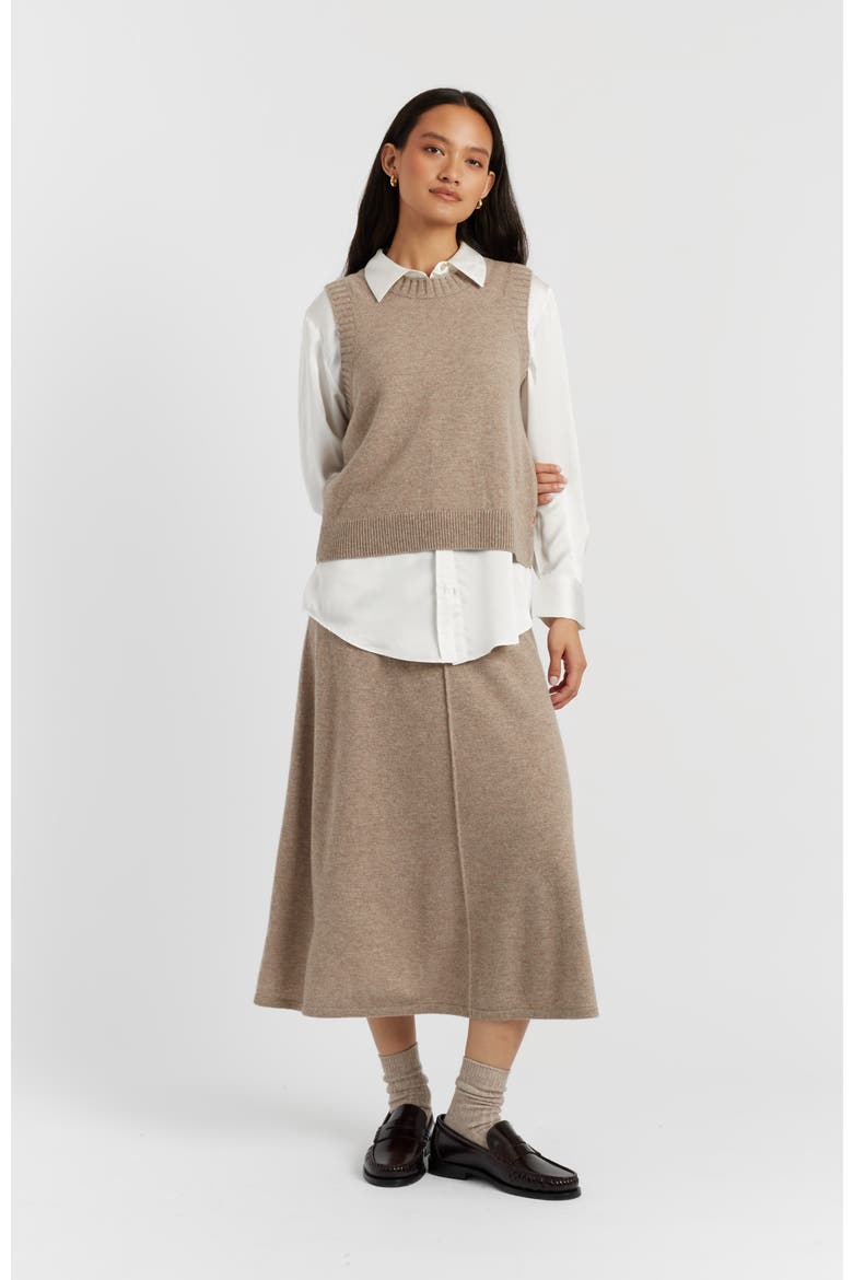 Wool Cashmere Tank, Alternate, color, Warm Oatmeal