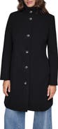 DKNY Stand Collar Faux Wool Coat