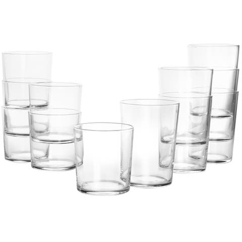 12 Piece Bowey Double Old Fashion and Highball Glassware Set