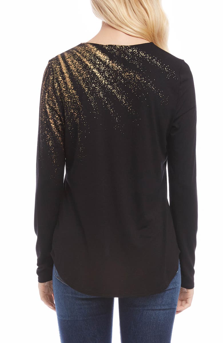 Karen Kane Metallic Graphic Top, Alternate, color, 