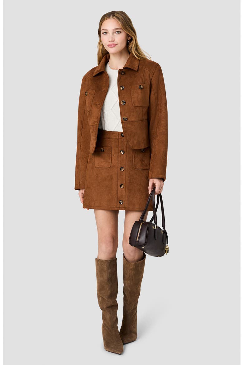 Laney Faux Suede Tailored Jacket, Alternate, color, LANEY SUEDE