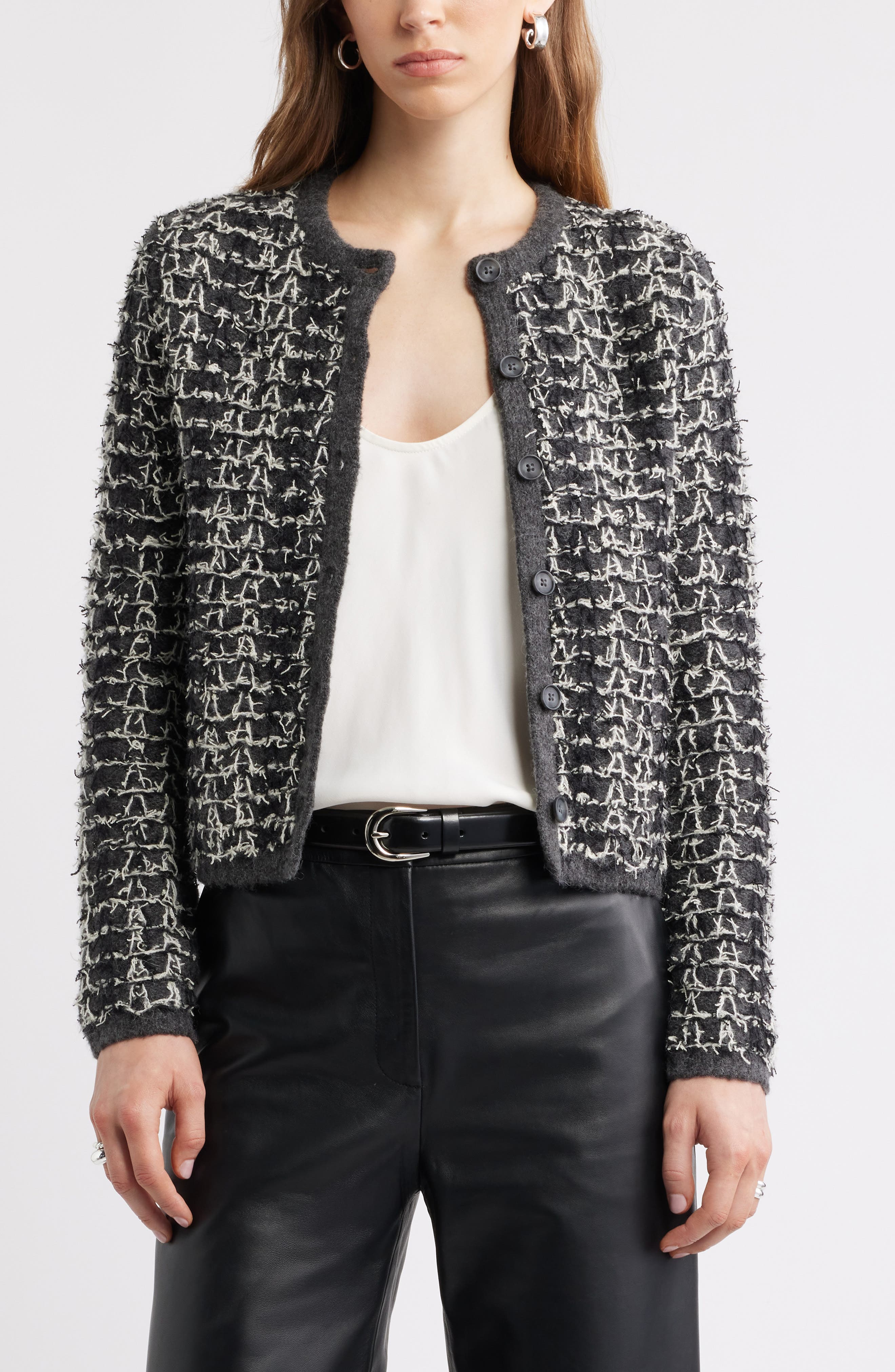 selected GREY TEXTURE PLAID