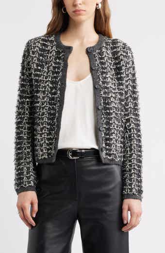Textured Crewneck Cardigan