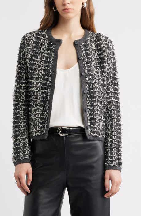 Textured Crewneck Cardigan
