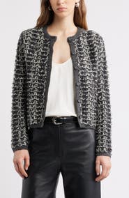 Nordstrom Textured Crewneck Cardigan