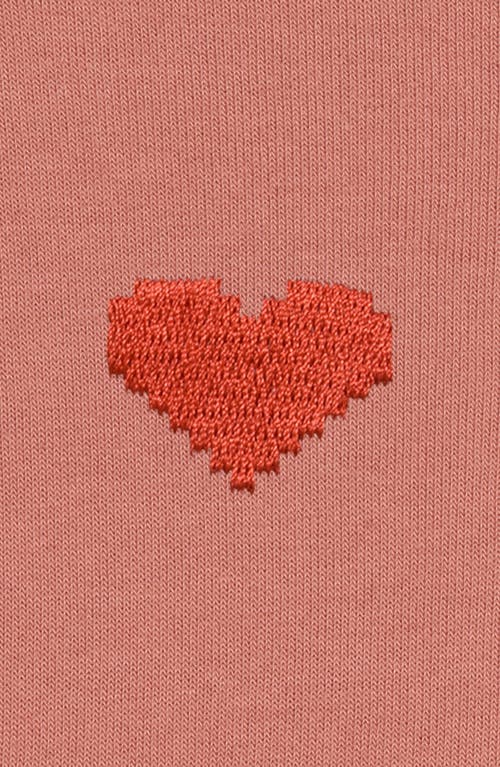 DALIX DALIX PIXEL HEART CROPPED HOODIE 