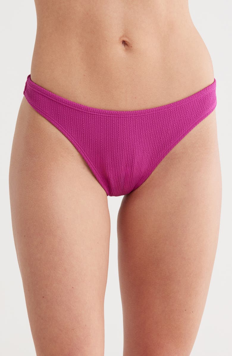 Roxy Aruba High Leg Cheeky Bikini Bottoms, Main, color, Wild Aster