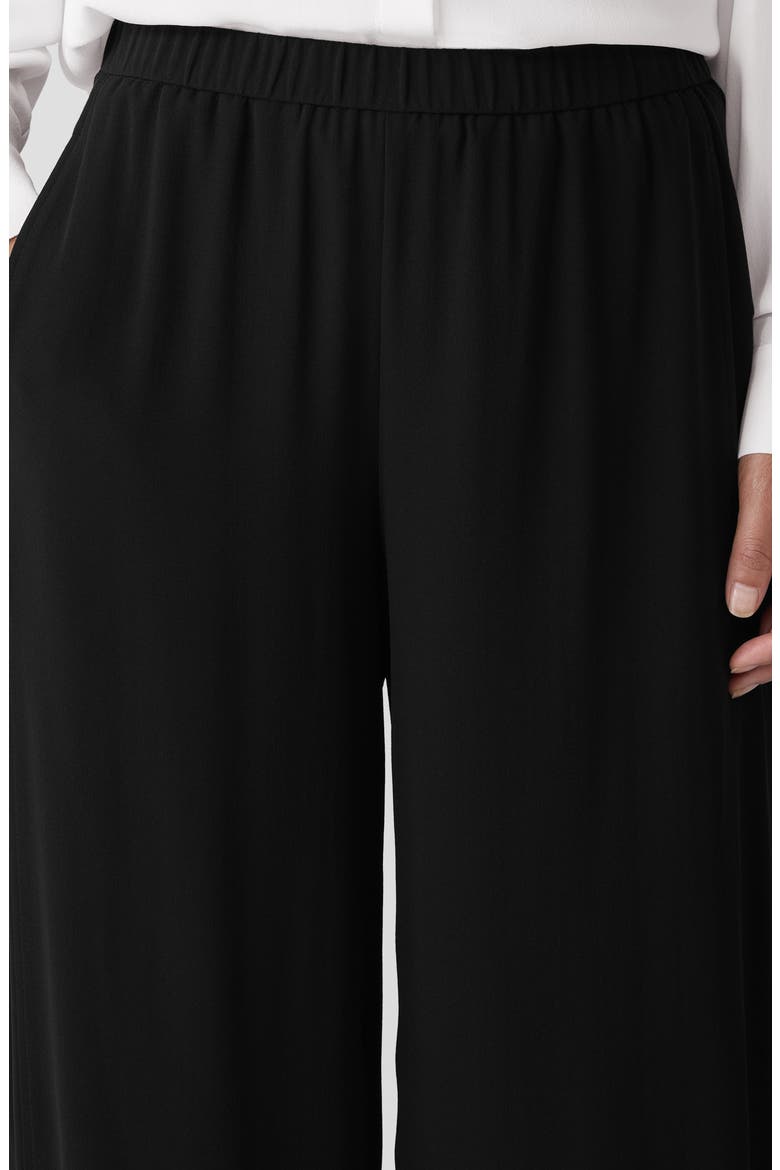 Silk Lantern Ankle Pants, Alternate, color, BLACK