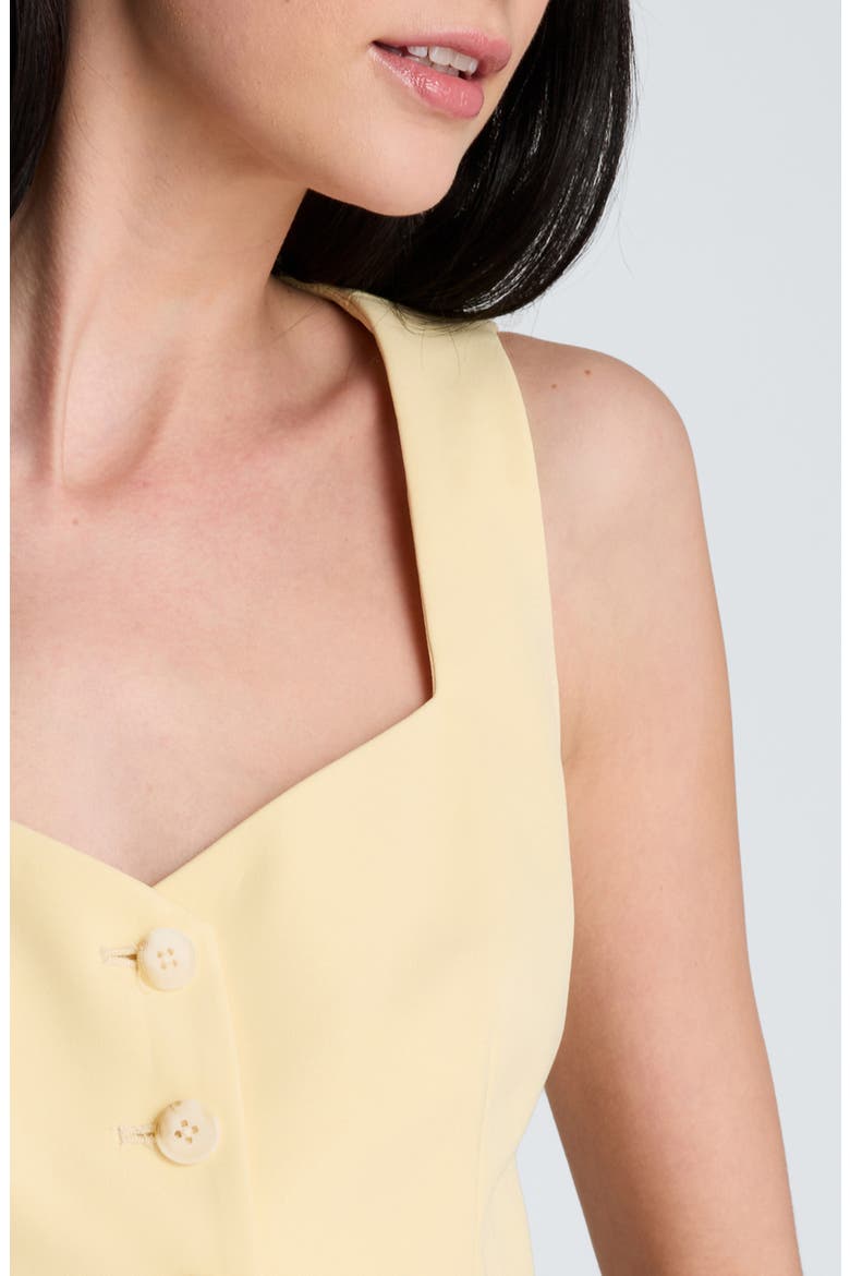 Curved Hem Peplum Vest, Alternate, color, PASTEL YELLOW