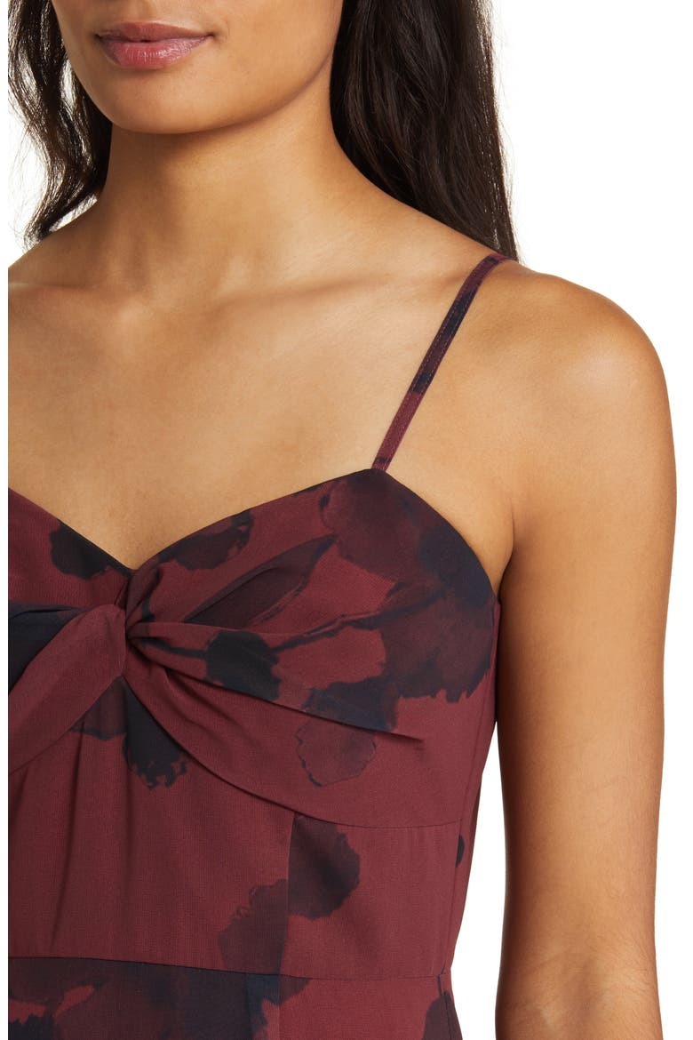 Kennedi Floral Print Tiered Maxi Dress, Alternate, color, WINE WATERCOLOR FLORAL