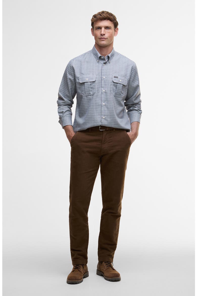 Fenn Performance Regular Fit Button-Down Shirt, Alternate, color, MALLARD GREEN