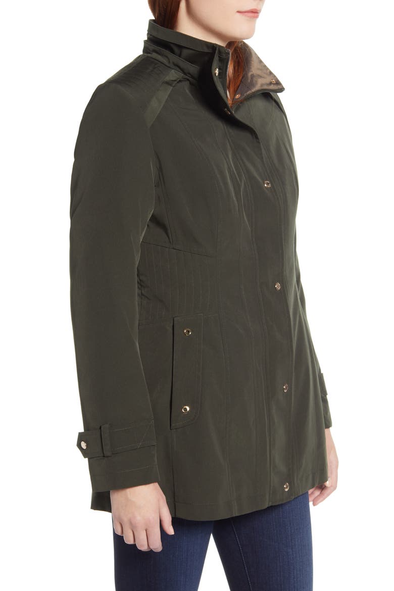 Hooded Raincoat with Detachable Liner, Alternate, color, DEEP OLIVE