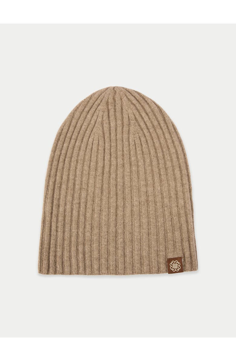 GOBI Mongolian Cashmere Cashmere Rib Knit Hat, Main, color, Taupe