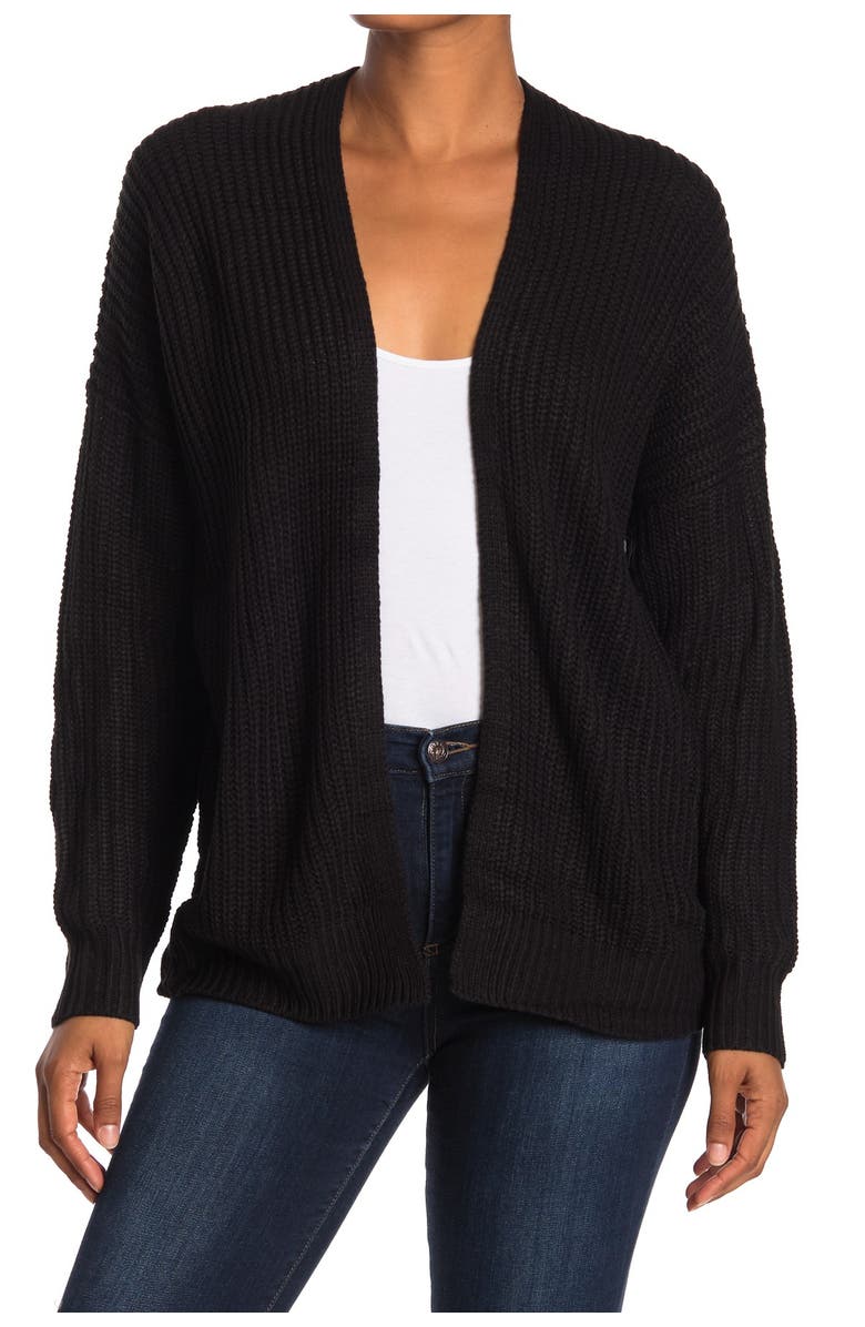 Double Zero Open Front Drop Shoulder Cardigan, Main, color, 