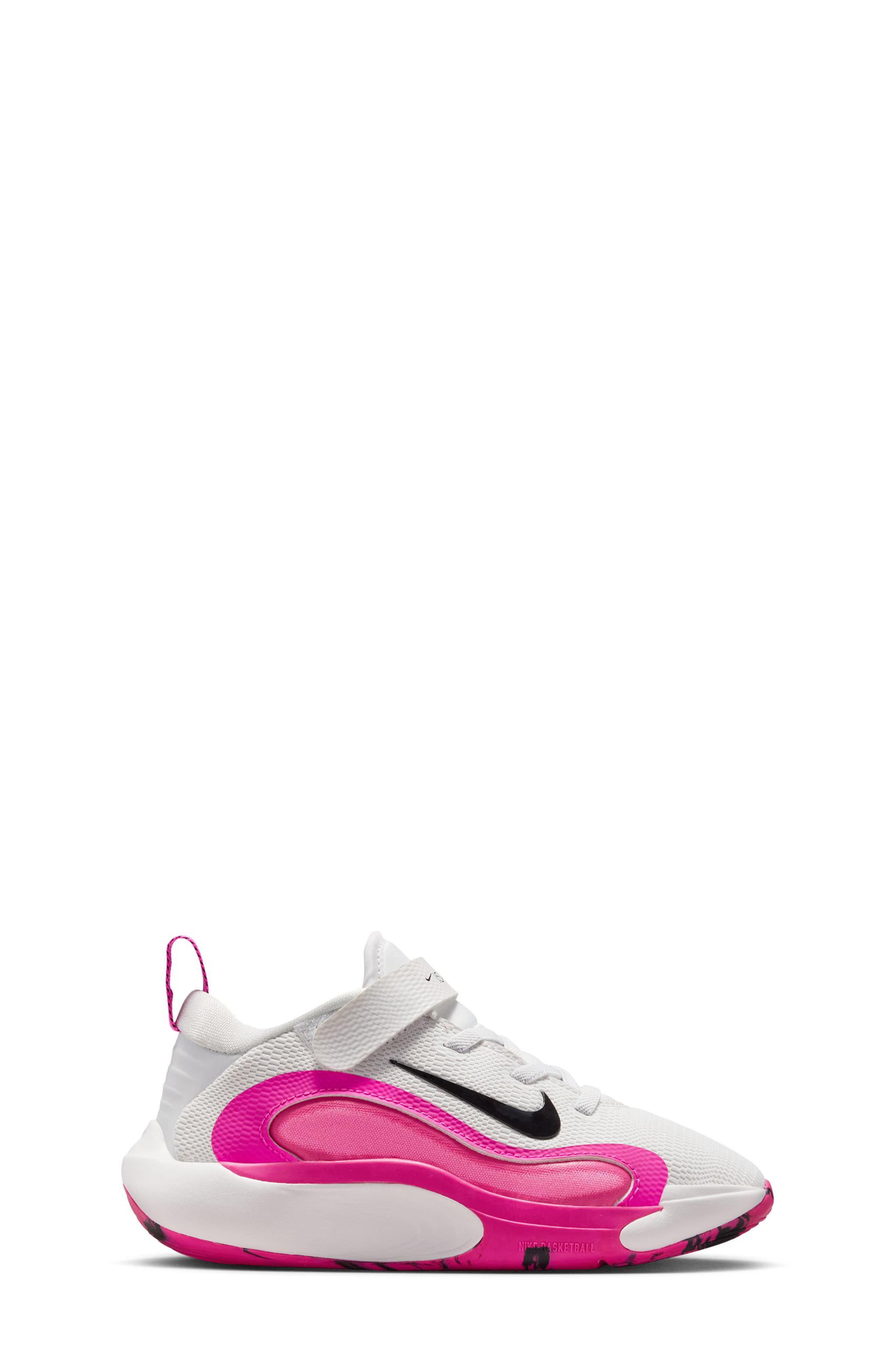Nike IsoFly Basketball Shoe, Alternate, color, Platinum Tint/ Black/ Fuchsia