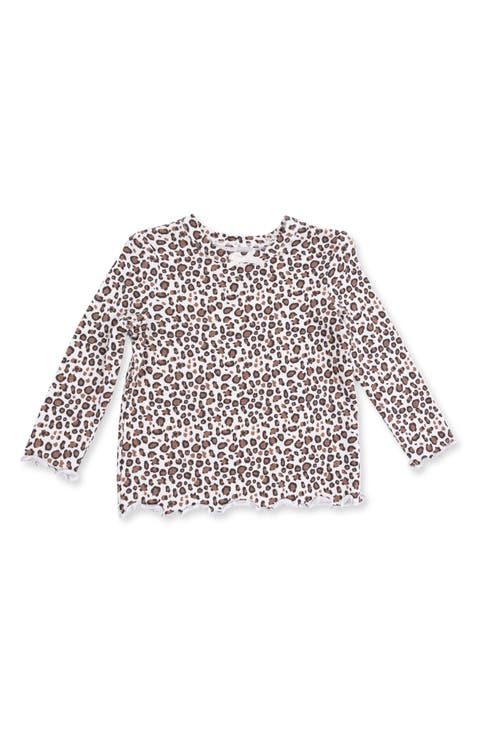 Kids' Leopard Print Rib T-Shirt
