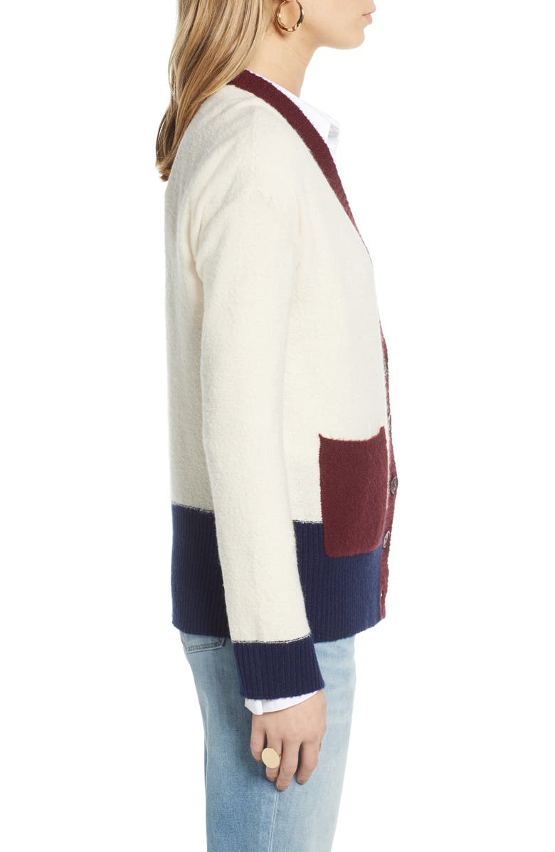 Treasure & Bond Colorblock V-Neck Cardigan, Alternate, color,
