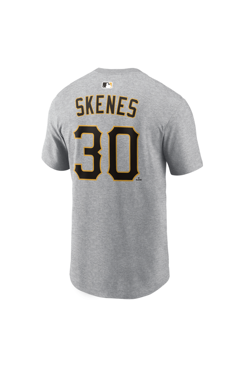 Men's Nike Paul Skenes Heather Gray Pittsburgh Pirates Name & Number T-Shirt, Alternate, color, Heather Gray