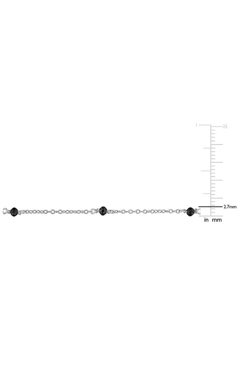 Black Diamond Bead Station Bracelet, Alternate, color, BLACK