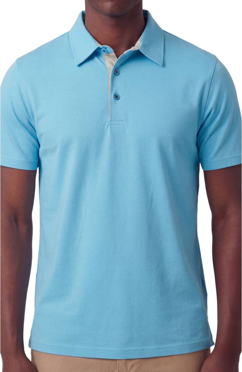 Lords of Harlech Mens Knit Polo, Alternate, color, Teal