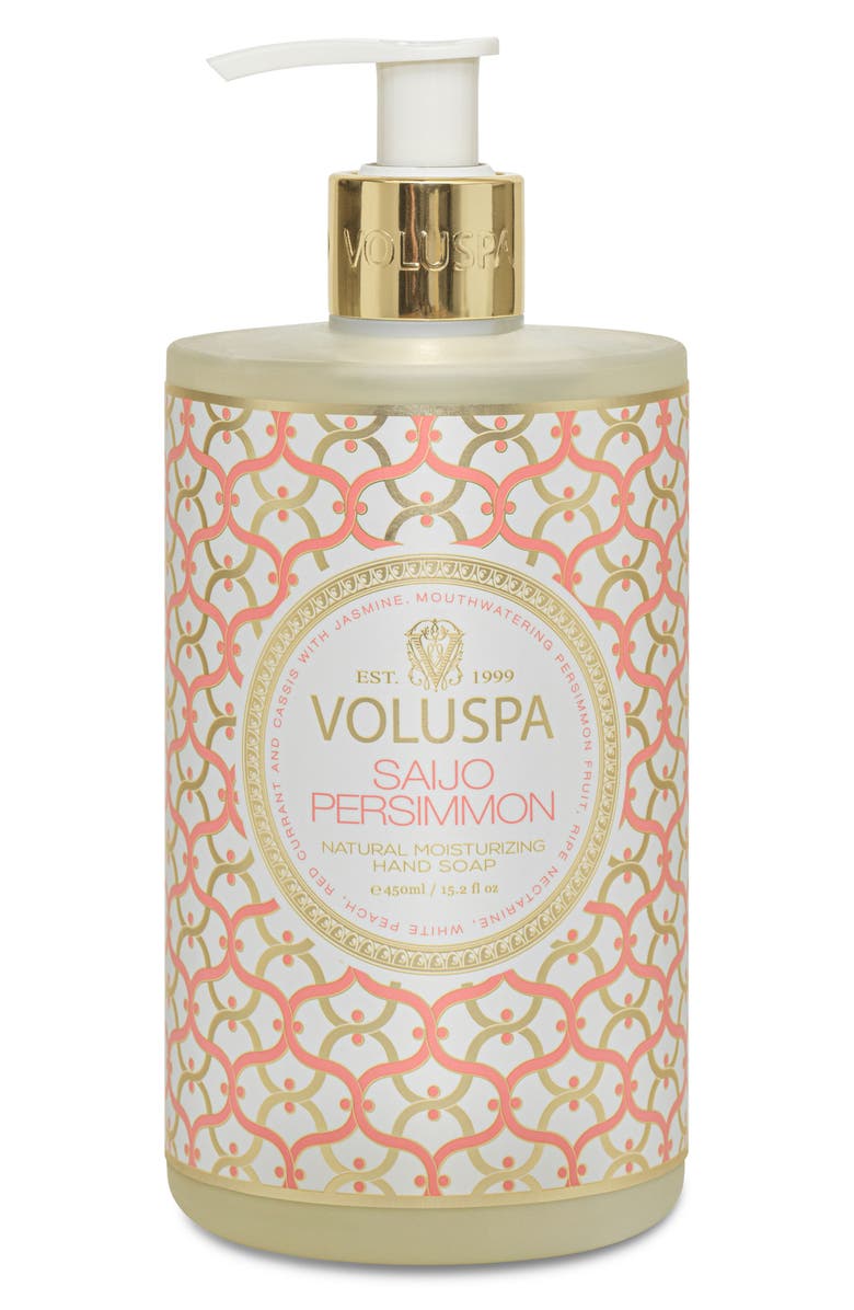 Voluspa Moisturizing Hand Soap, Main, color, Saijo Persimmon